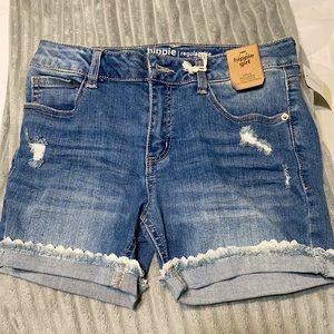 blue jean shorts